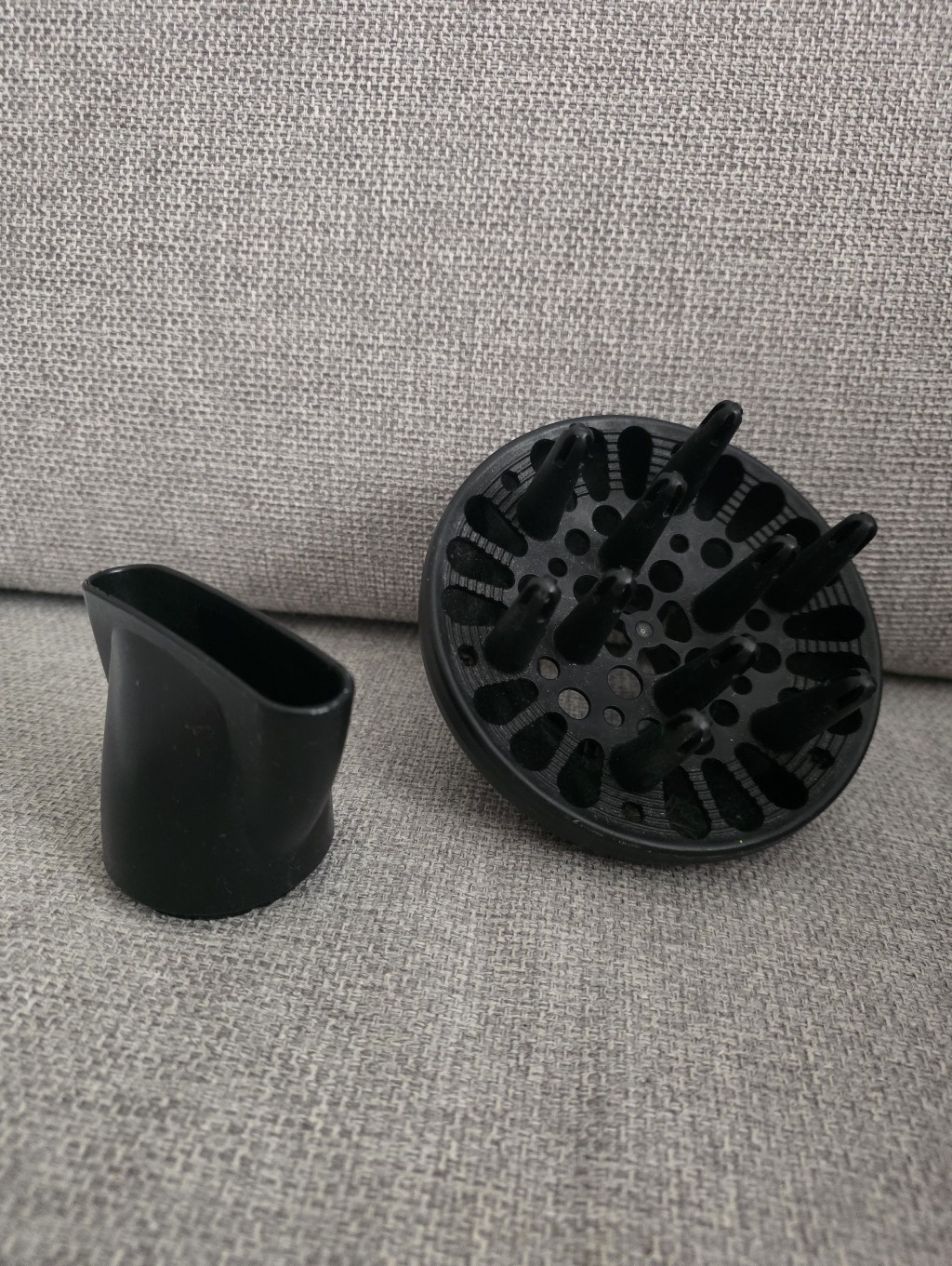 Black Hair Dryer Diffuser And Concentrator Nozzle Conair 1875 Attachments